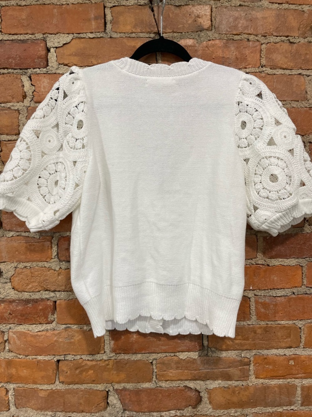 Anthropologie Short-Sleeve Crochet Cardigan Sweater | Size M | Great Condition - Picture 3 of 9